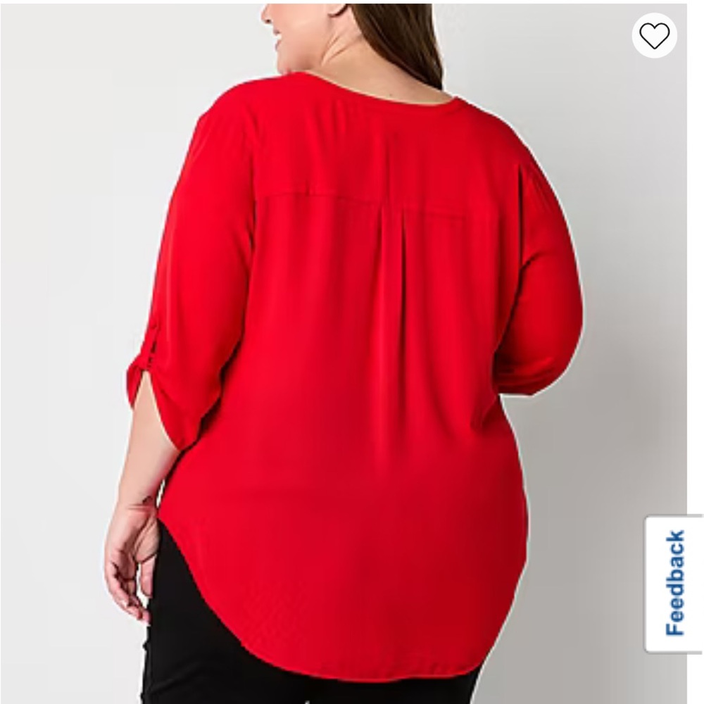 Worthington V Neck Blouse - Picture 2 of 7